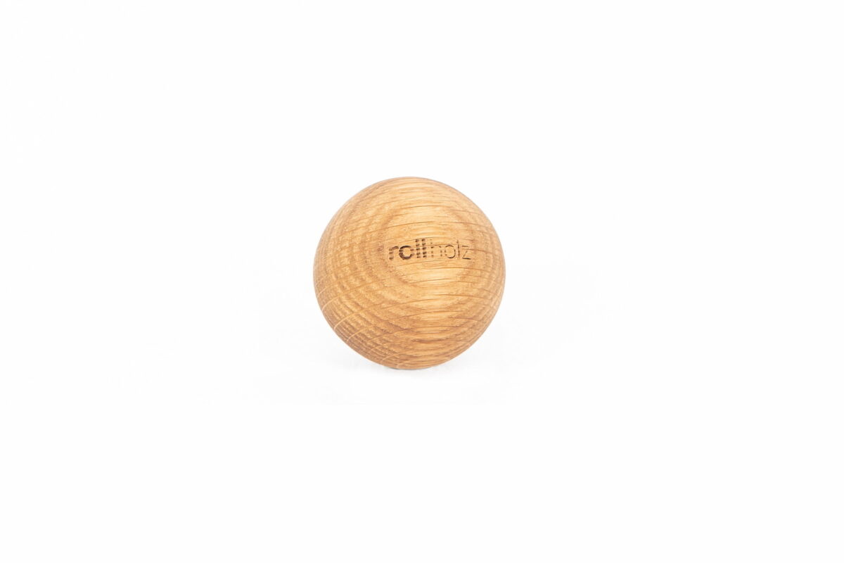 Faszienball aus Holz - rollholz Massagekugel 4 cm Eiche