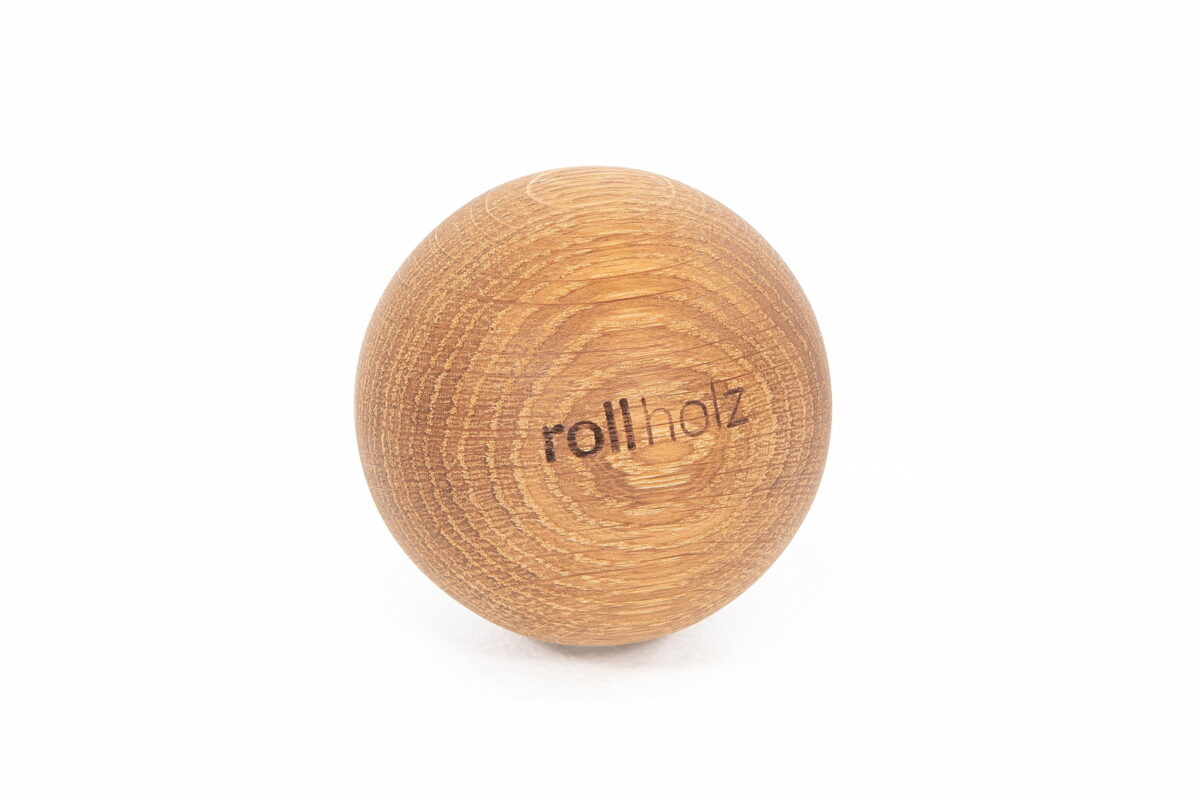 Faszienball aus Holz - rollholz Massagekugel 7 cm Eiche