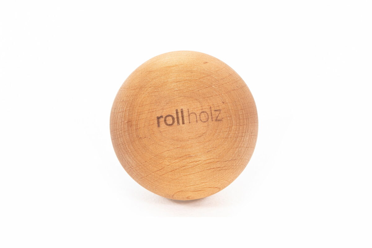Faszienball aus Holz - rollholz Massagekugel 7 cm Erle