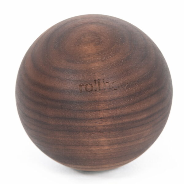 Faszienball aus Holz - rollholz Massagekugel 10 cm Walnuss