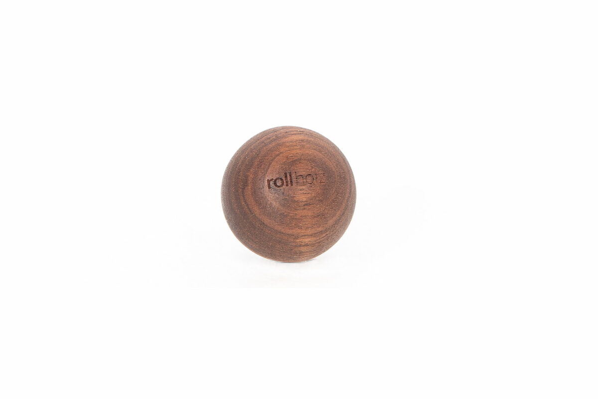 Faszienball aus Holz - rollholz Massagekugel 4 cm Walnuss