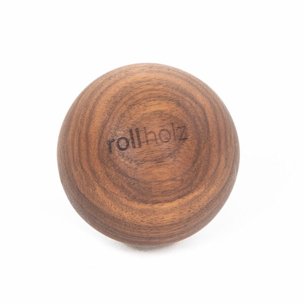 Faszienball aus Holz - rollholz Massagekugel 7 cm Walnuss