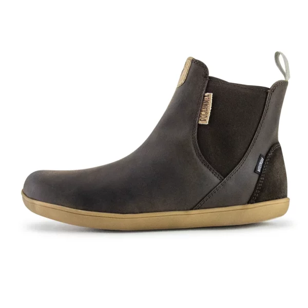 Doghammer Terrar Chelsea Leather WP in darkbrown, wasserdichter Barfuß Chelsea Boot, Seitenansicht