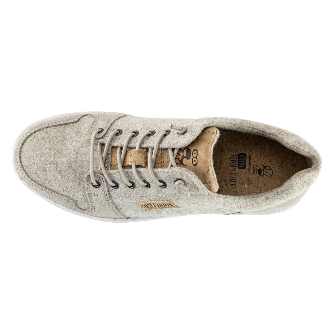 94053220beige_Wool_Commuter_frontal_oben_1080x1080.webp Doghammer Local Wool Commuter in beige, Wollsneaker, Draufsicht