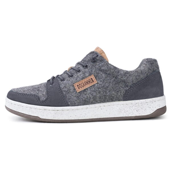 Doghammer Wool Commuter in gris, Wollsneaker, Seitenansicht