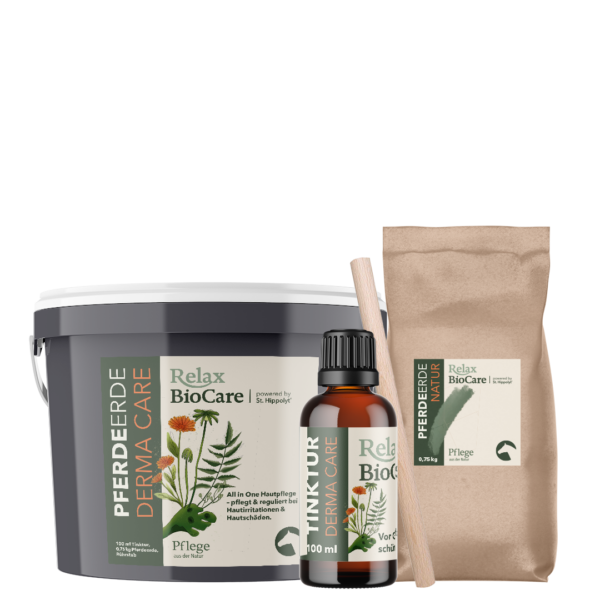 Relax-BioCare Pferdeerde Derma Care 0,75 kg Eimer mit Tinktur