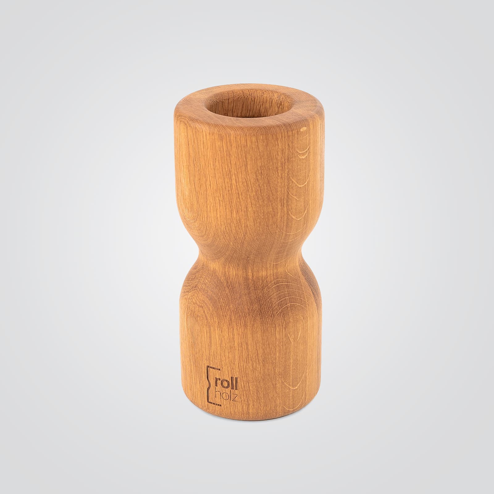 rollholz original Eiche rollholz original Faszienrolle aus Eichenholz mit längs verlaufender Aushöhlung
