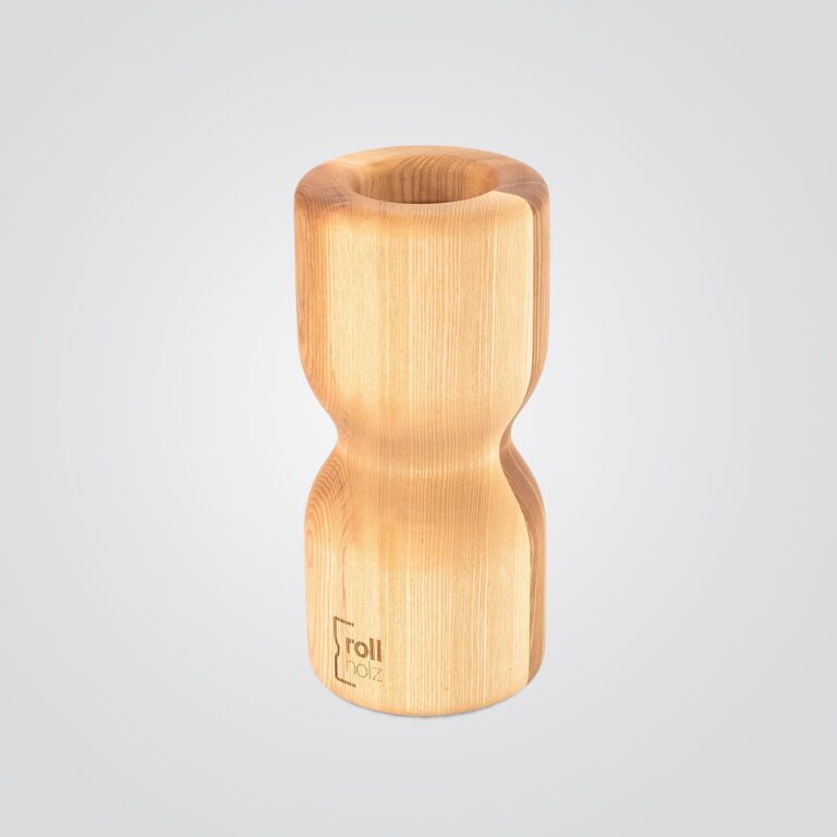 rollholz original Faszienrolle aus Eschenholz mit längs verlaufender Aushöhlung